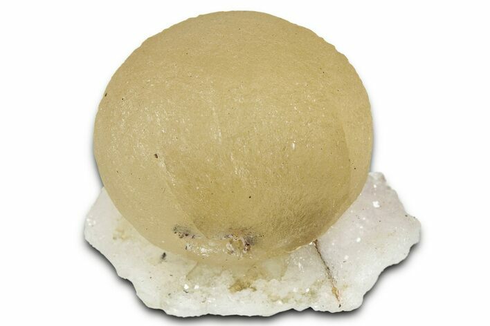 Botryoidal Yellow Fluorite on Quartz - India #342400